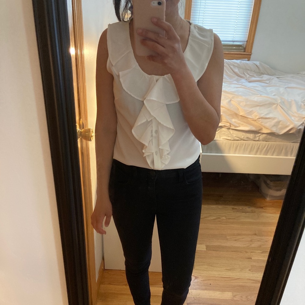 Banana Republic Sleeveless Blouse with Ruffles